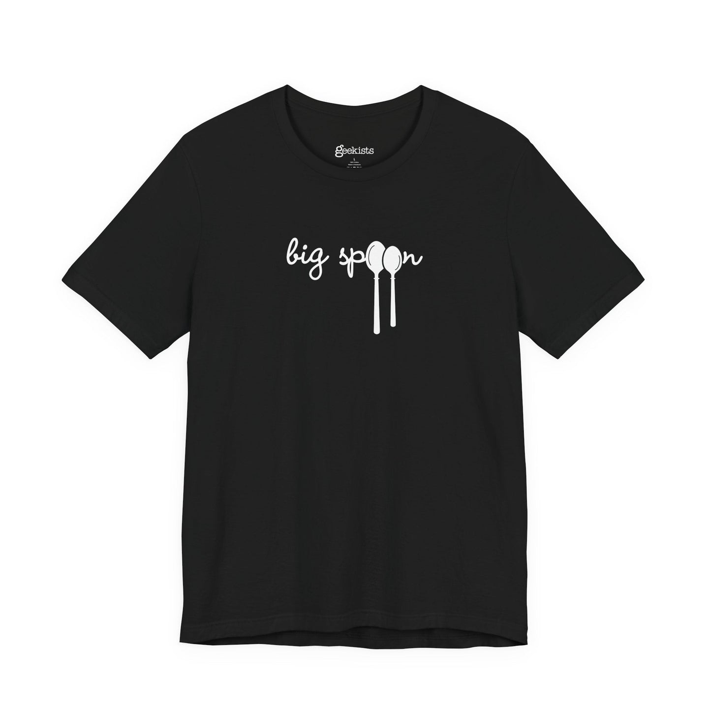 Black / 5XL Clothing Stuff > Shirts & Tops > Short Sleeve Jersey Tee Big Spoon | Short Sleeve Jersey Tee