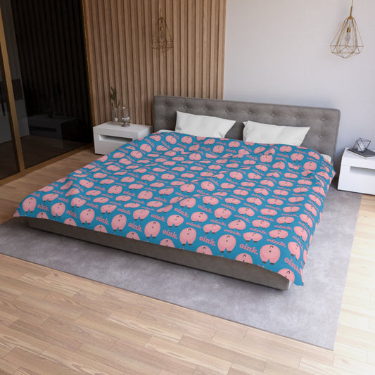 Home Stuff > Bed & Bath > Microfiber Duvet Cover Funny Pig Butt Pattern Microfiber Duvet Cover – Quirky Bedding for Animal Lovers