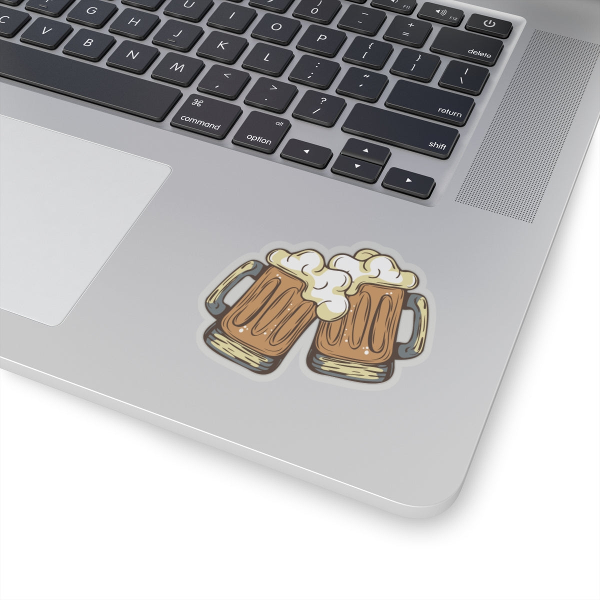 2 Beer Mugs Cheers Vinyl Sticker | Frothy Drinking Fun