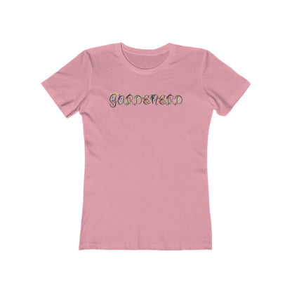 Solid-Light-Pink-L T-Shirt Gardenerd Women’s Slim Fit Tee – Funny Floral Garden Nerd Shirt for Plant Lovers | Made in USA | Free Shipping