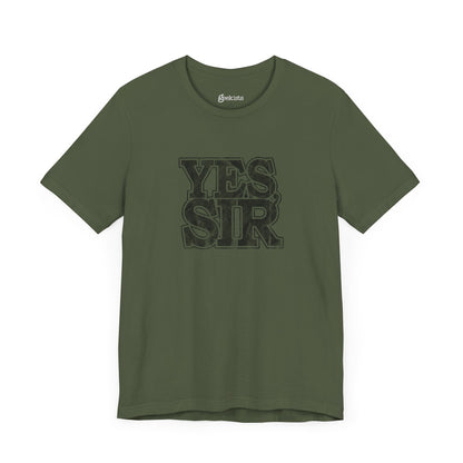 Military-Green-3XL T-Shirt Yes Sir! Alpha Guy Military Nerd T-Shirt | Distressed Command Tees for LGBTQ+ Army Families