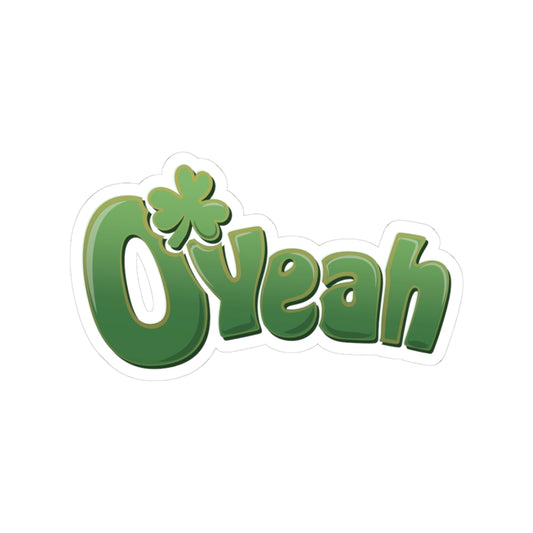 O’Yeah Retro Irish Vinyl Sticker | Irish O' Last Name Fun