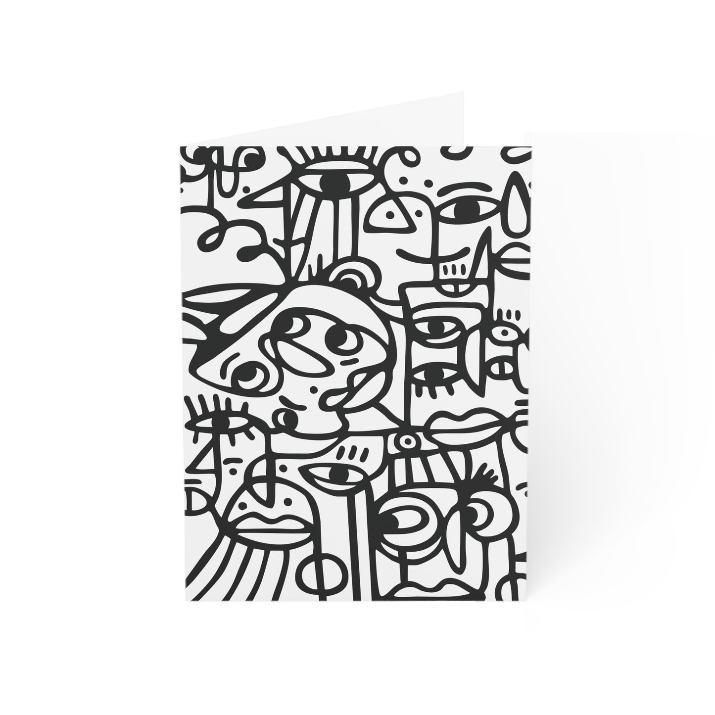 Peopling Pattern Greeting Cards | Seasonal Gift Notes for Introverts