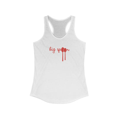 Solid White / 2XL Clothing Stuff > Shirts & Tops > Racerback Tank Top Big Spoon | Racerback Tank Top