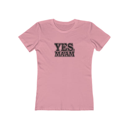 Solid-Light-Pink-2XL T-Shirt Yes Ma'am! Alpha Female Military Nerd T-Shirt | Distressed Command Tees for LGBTQ+ Army Families