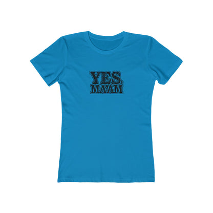 Solid-Turquoise-2XL T-Shirt Yes Ma'am! Alpha Female Military Nerd T-Shirt | Distressed Command Tees for LGBTQ+ Army Families