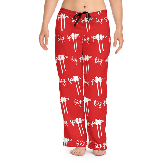 Women’s ‘Big Spoon’ Red Pajama Bottoms | Loungewear for Big & Little Spoons | Perfect Valentine’s Day Gift for Couples