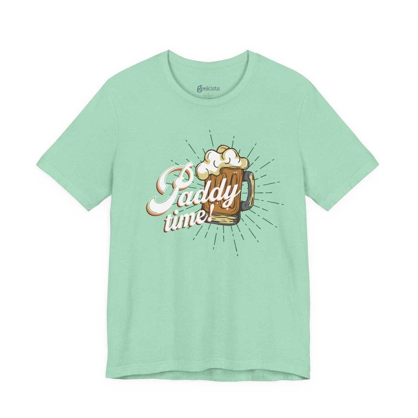 Funny Paddy Time Irish Beer T-Shirt with Retro Mug Graphic for St. Patrick’s Day Parties | variant
