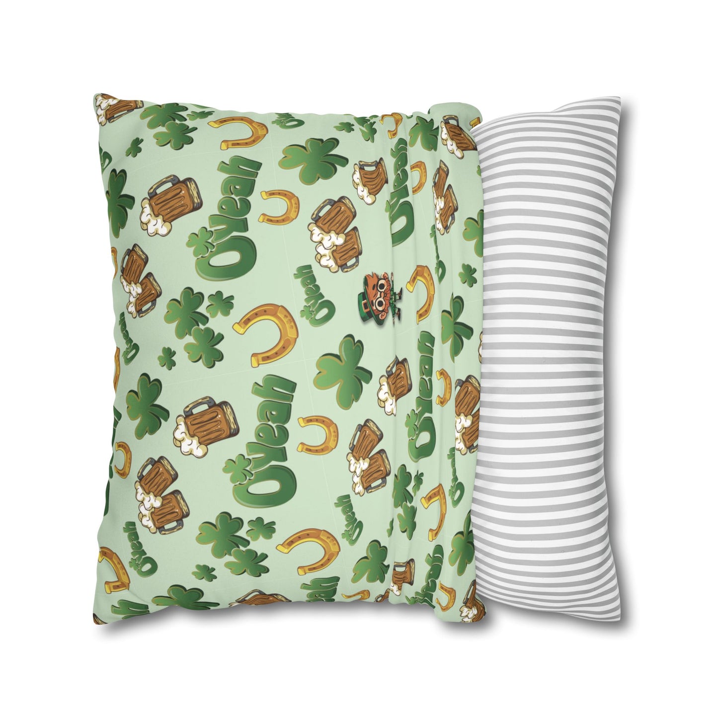 Find the Nerdy Leprechaun Faux Suede Pillow Cover | St. Patrick’s Day Home Décor | Fun Irish Accent Pillow