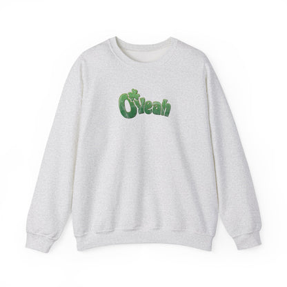 O'Yeah Retro Distressed Sweatshirt | Vintage-Looking Irish Crewneck | St. Patrick's Day Pullover