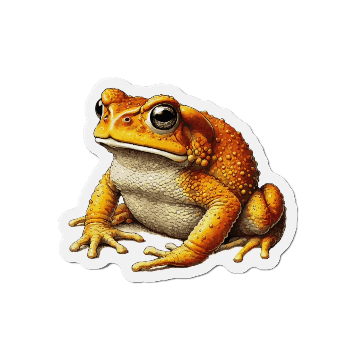 3-x-3-Die-Cut-1-pc Home Decor Golden Toad Vinyl Magnet | Rare Amphibian Gift for Frog Lovers | Magnetized Fun