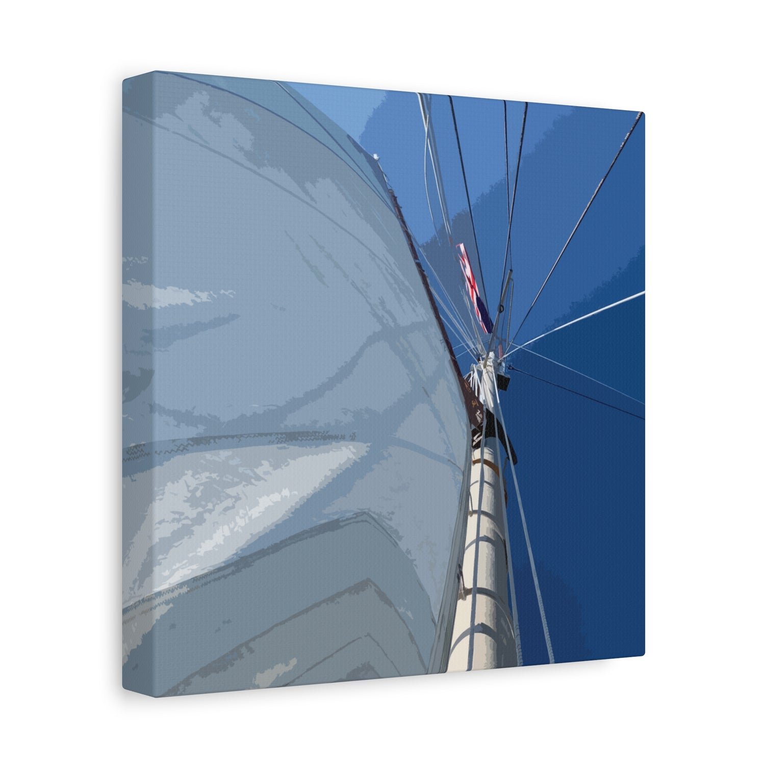 Cape Cod Sails | Square Stretched Canvas Print — Graphic — Front