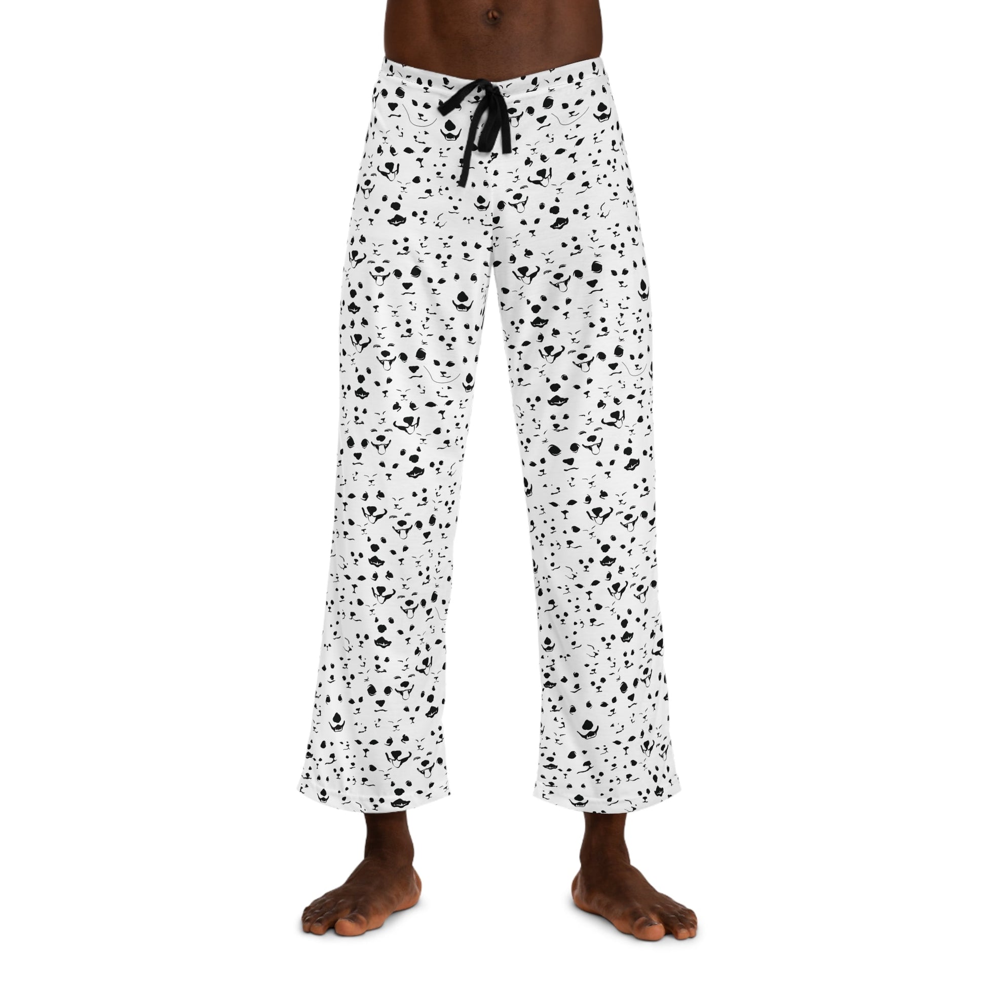 Black & White Pet Faces Pajama Pants | Funny Dog Lover Sleepwear | front shot