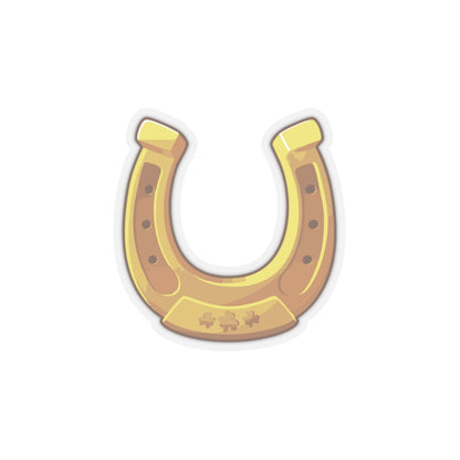 Lucky Horseshoe Vinyl Sticker | Golden Irish Luck