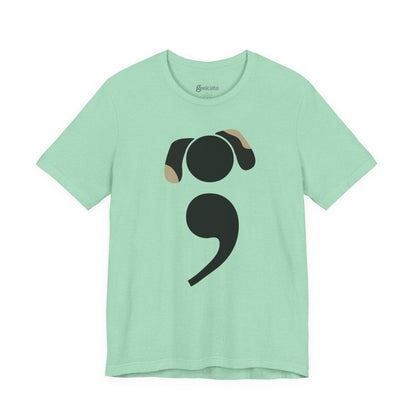 Bookish dog tee for grammar nerds and dog parents | variant