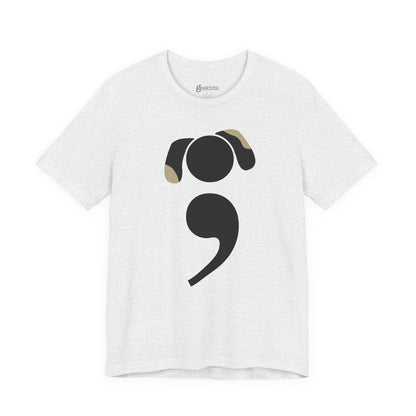 Bookish dog tee for grammar nerds and dog parents | variant