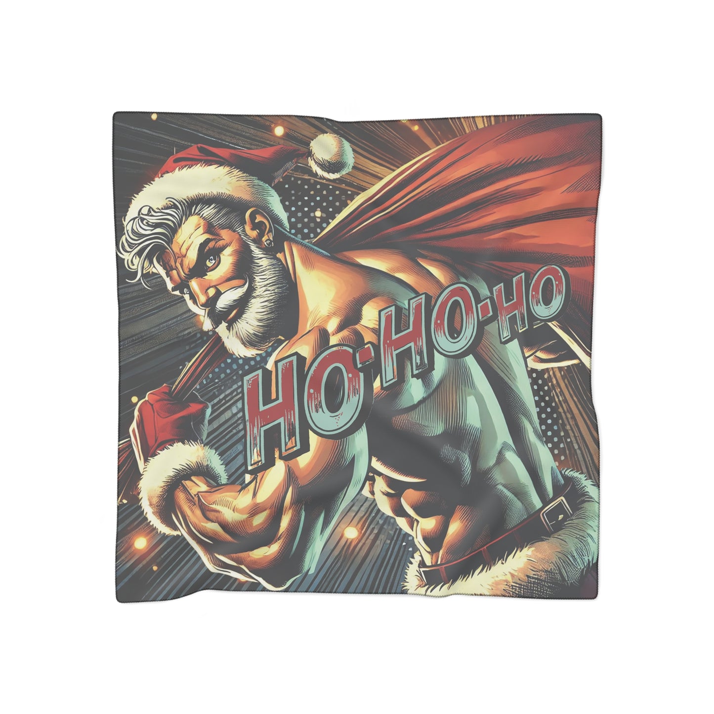 Poly-voile-25-25 Accessories Ho Ho Ho Naughty Santa Scarf | Big Hanging Sack Holiday Accessory for Sexy Comic Book Nerds