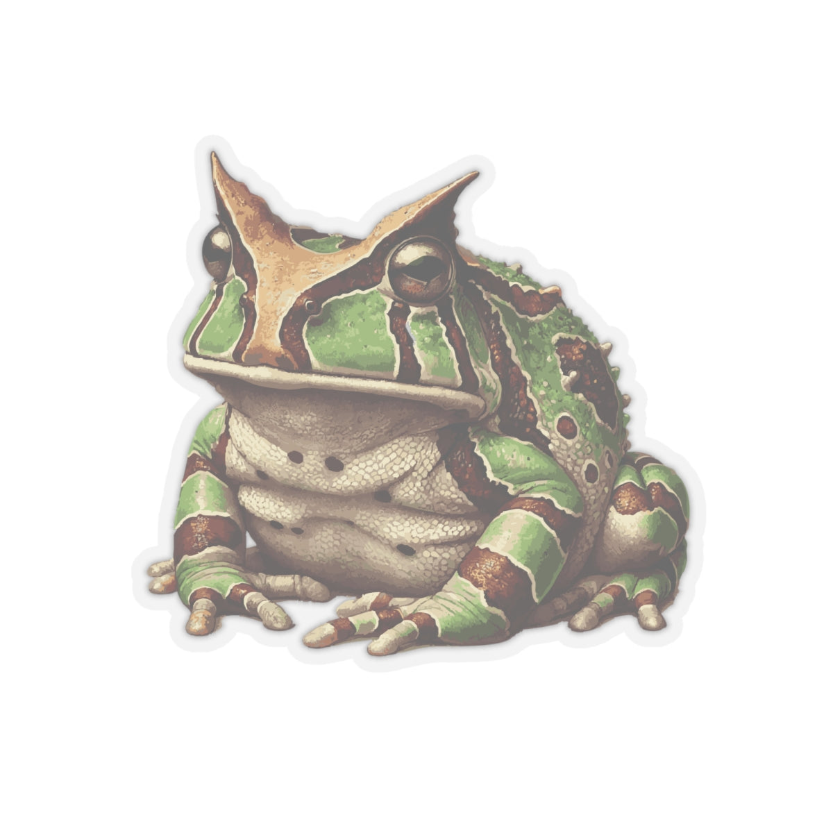 Argentine Horned Frog Stickers | Quirky Frog Gift for Biology Nerds | Peel-and-Play Fun