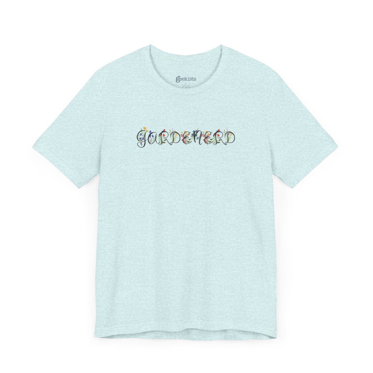 Heather-Prism-Ice-Blue-4XL T-Shirt Gardenerd Unisex T-Shirt – Funny Garden Nerd Shirt with Watercolor Floral Design | Made in USA | Free Shipping