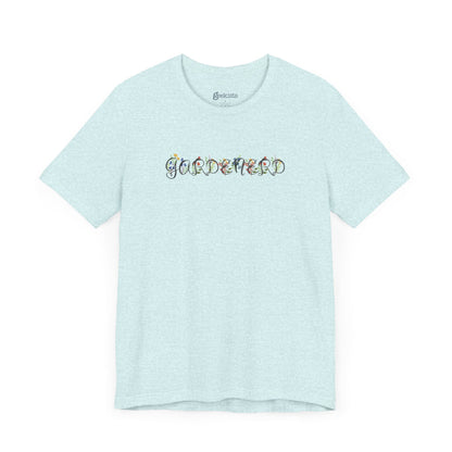 Heather-Prism-Ice-Blue-4XL T-Shirt Gardenerd Unisex T-Shirt – Funny Garden Nerd Shirt with Watercolor Floral Design | Made in USA | Free Shipping