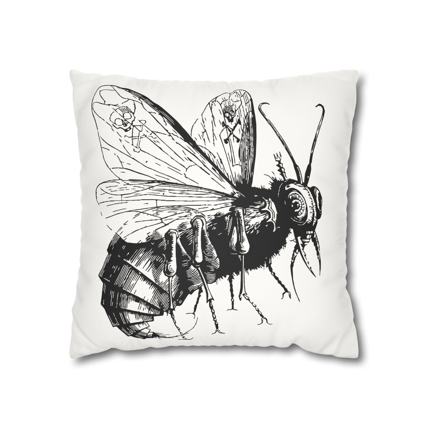 Belzebuth from Dictionnaire Infernal 1863 — Victorian gothic insect engraving throw pillow | variant