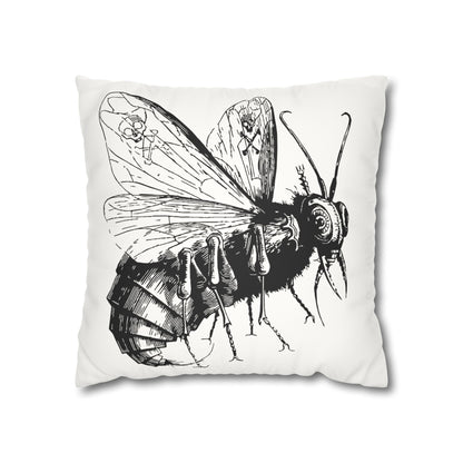 Belzebuth from Dictionnaire Infernal 1863 — Victorian gothic insect engraving throw pillow | variant