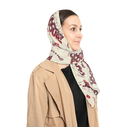 Accessories Cheers to a Good Pour | Wine-Themed Fashion Scarf | Lightweight Voile or Chiffon for National Red Wine Day