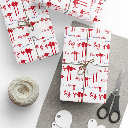 big spoon wrapping paper for couples | variant