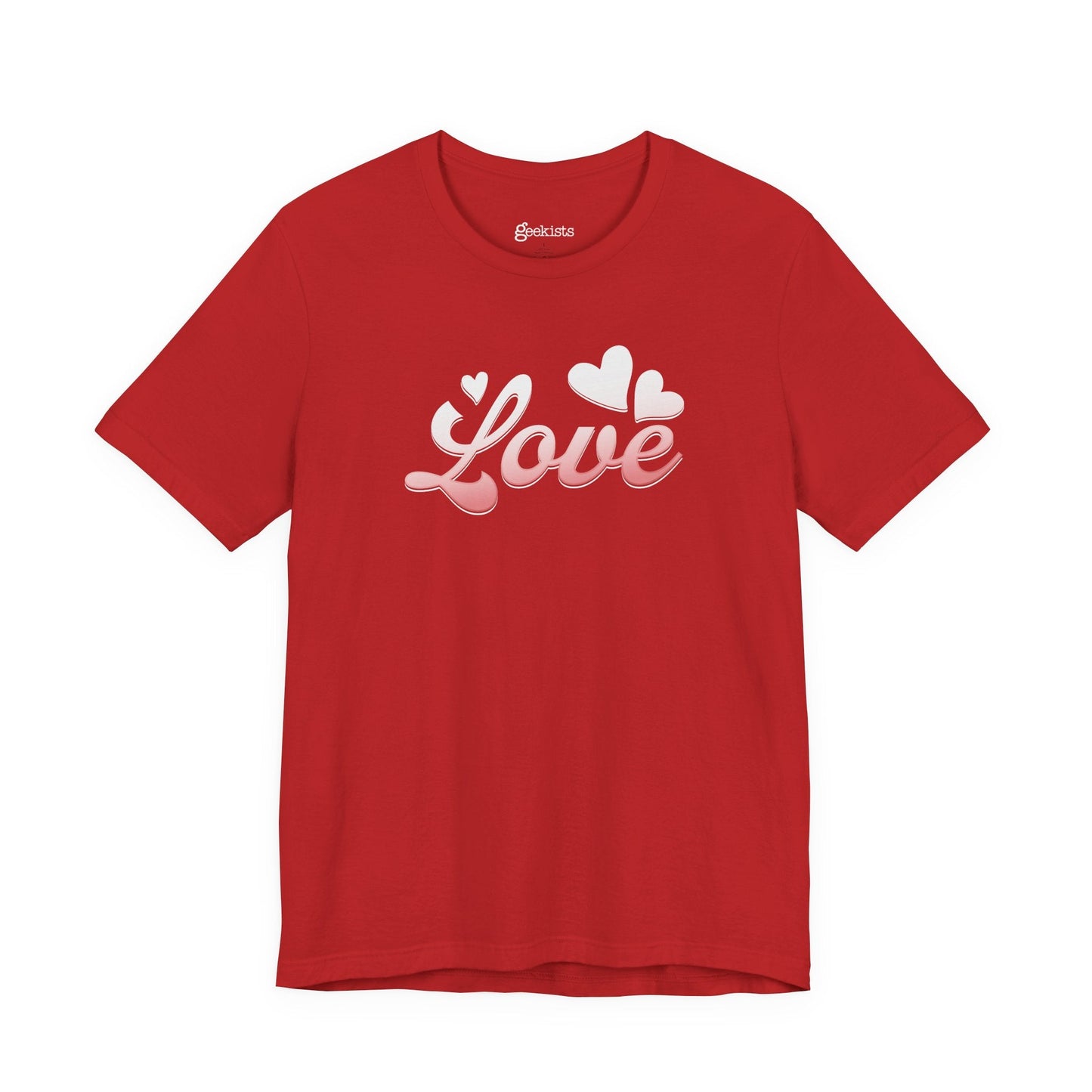T-Shirt Love Heart Graphic Tee – Red Valentine’s Shirt