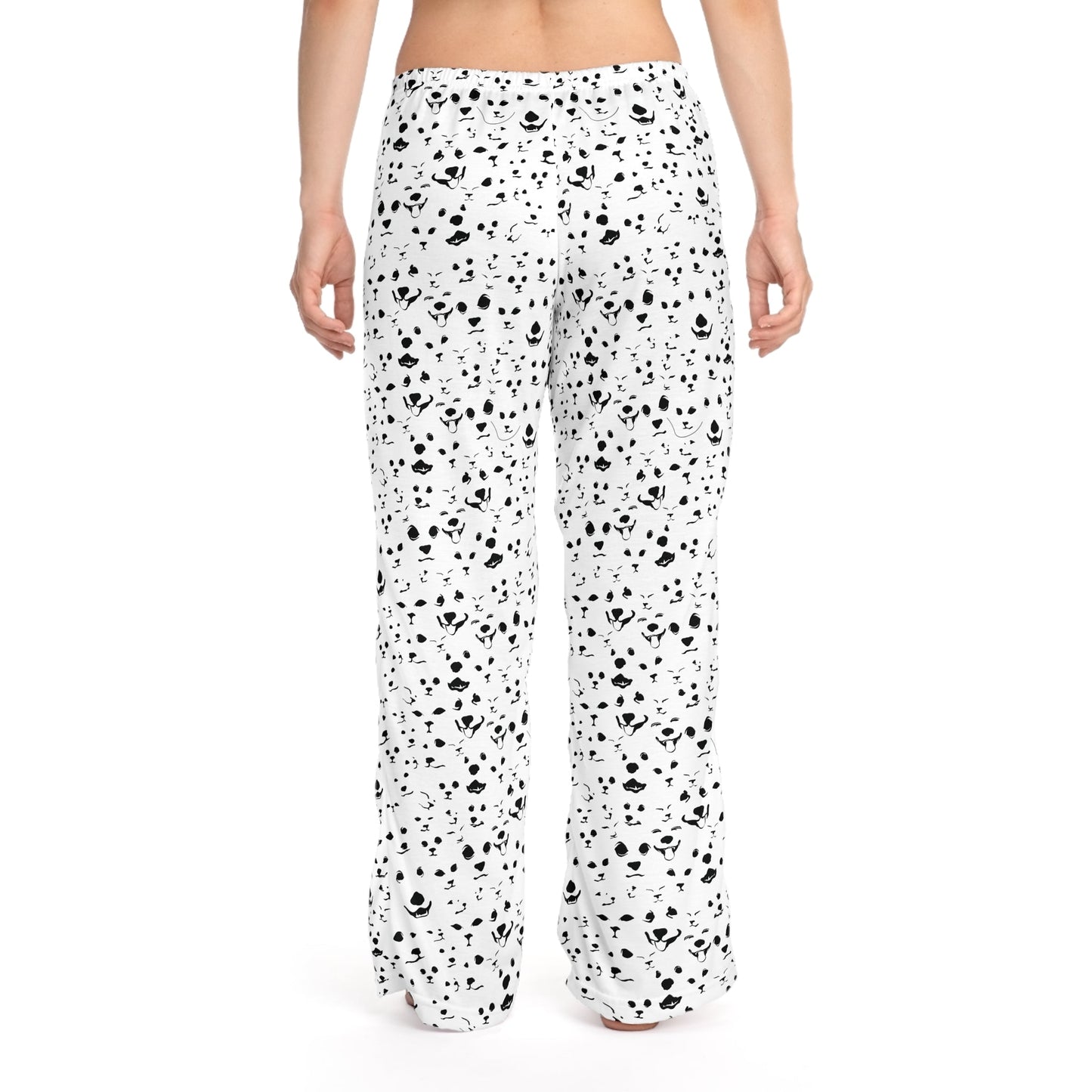 Black & White Pet Faces Pajama Pants | Funny Dog Lover Sleepwear | back shot