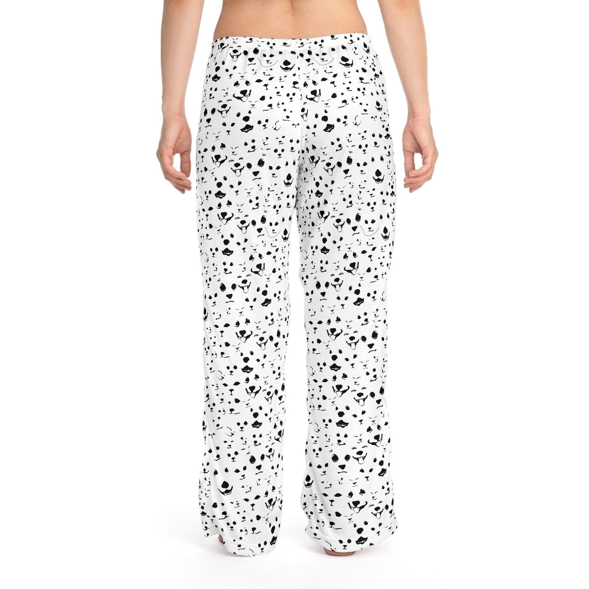 Black & White Pet Faces Pajama Pants | Funny Dog Lover Sleepwear | back shot