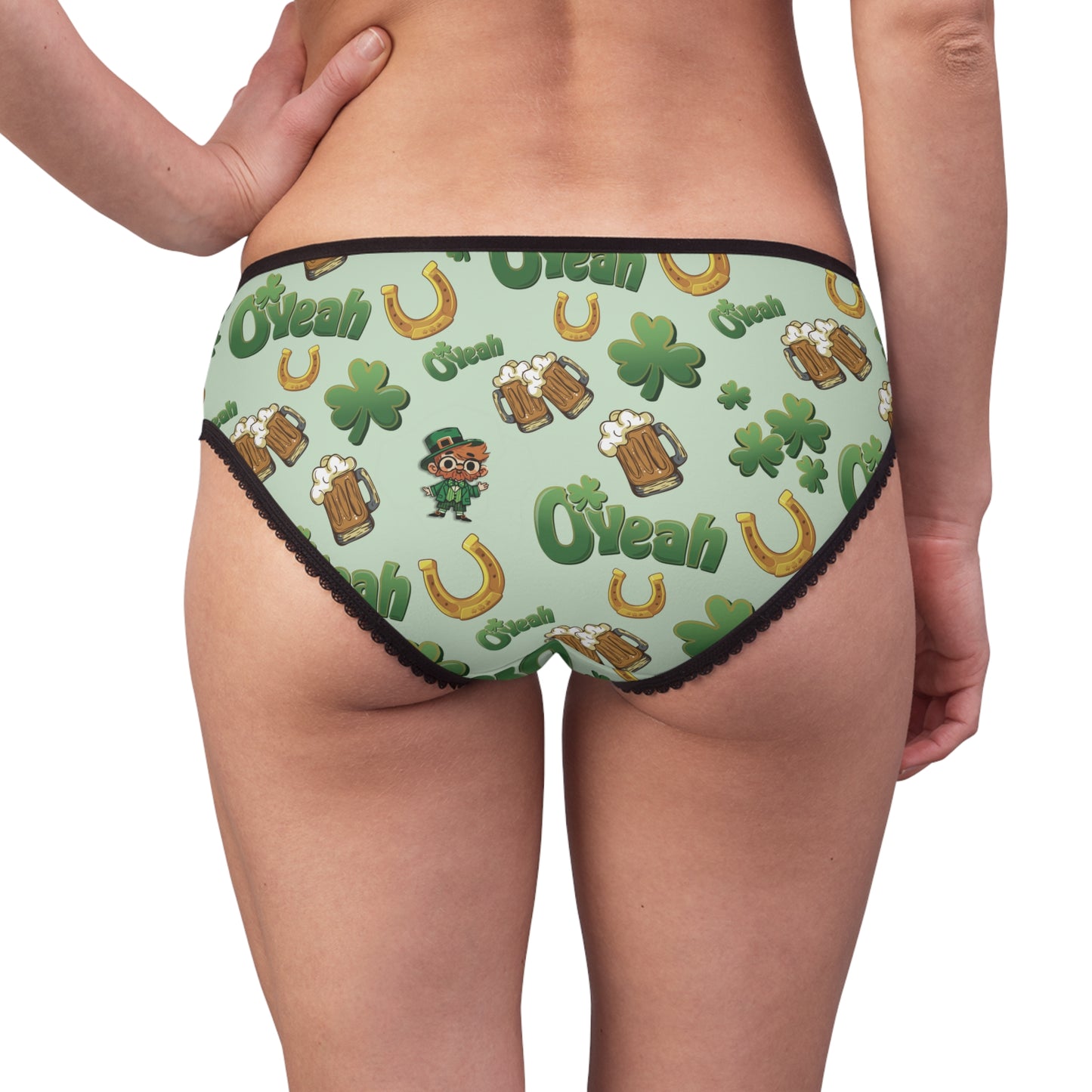 Find the Nerdy Leprechaun Women’s Briefs | St. Patrick’s Day Underwear | Lucky Shamrocks & Beer