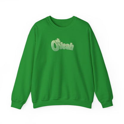 O'Yeah Retro Distressed Sweatshirt | Vintage-Looking Irish Crewneck | St. Patrick's Day Pullover