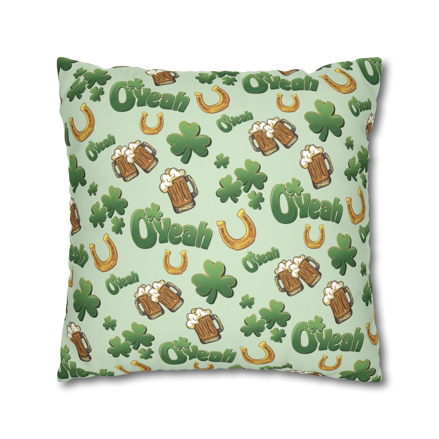 Find the Nerdy Leprechaun Faux Suede Pillow Cover | St. Patrick’s Day Home Décor | Fun Irish Accent Pillow