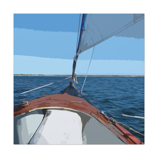 36" x 36" / 1.25" Canvas Cape Cod Sailboat | Matte Canvas, Stretched, 1.25" | Square Wall Art