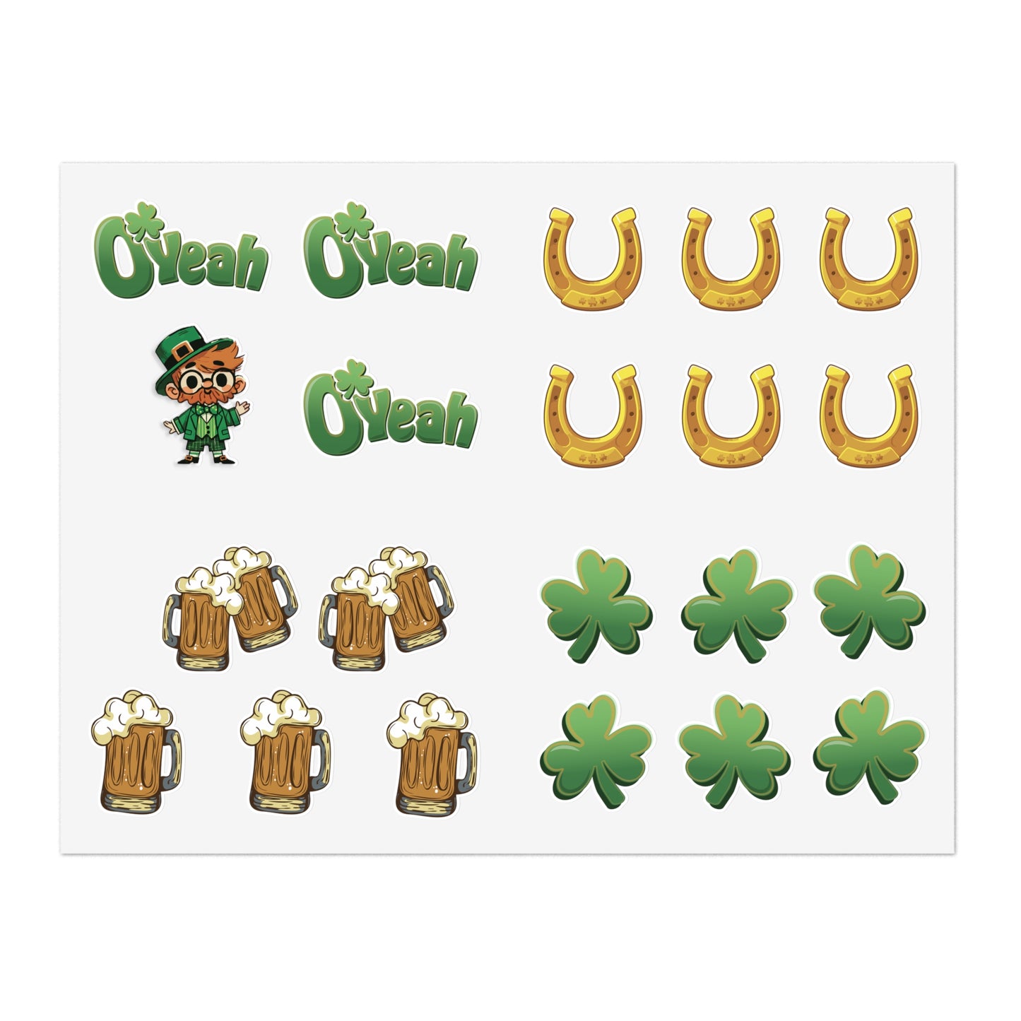 Find the Leprechaun Mini Stickers | Small St. Patrick’s Day Vinyl Decals | Shamrock Sticker Set