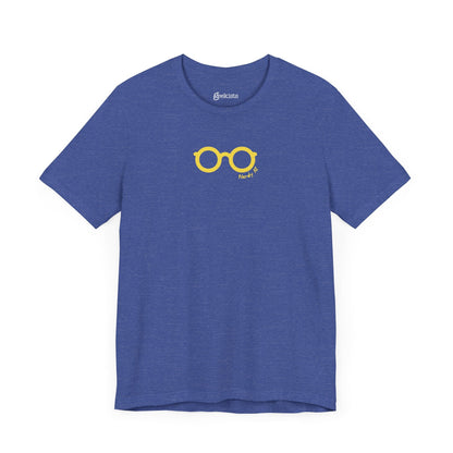 Heather-Blue-4XL Clothing Stuff > Shirts & Tops > Lightweight Jersey Tee Nerdy AF Graphic Tee | Unisex Funny Nerd Shirt for Geeks
