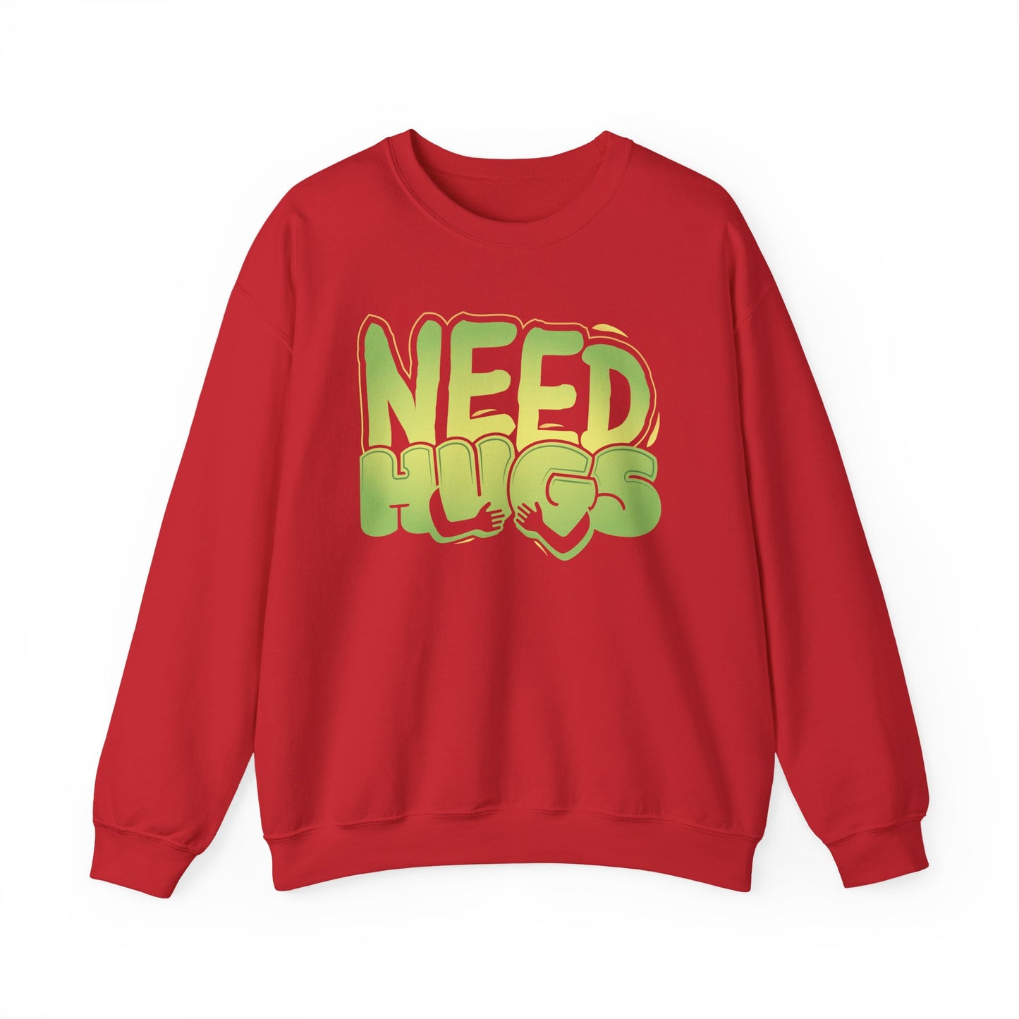 Need Hugs sweatshirt design – warm, comforting graphic for self-care and supportive gifting | variant