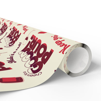 Gift Giving Cheers to a Good Pour | Wine-Themed Gift Wrap | Premium Matte or Glossy Wrapping Paper