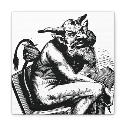 Belphégor from Dictionnaire Infernal 1863 — Victorian gothic sloth demon engraving canvas wall art | hero