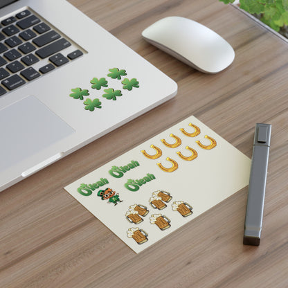 Find the Leprechaun Mini Stickers | Small St. Patrick’s Day Vinyl Decals | Shamrock Sticker Set