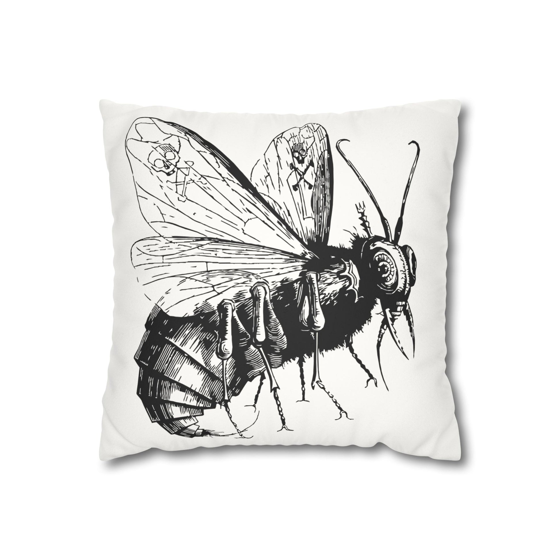 Belzebuth from Dictionnaire Infernal 1863 — Victorian gothic insect engraving throw pillow | hero