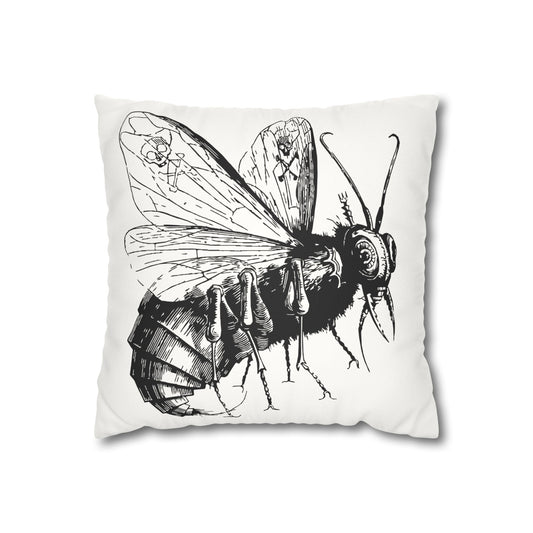 Belzebuth from Dictionnaire Infernal 1863 — Victorian gothic insect engraving throw pillow | hero