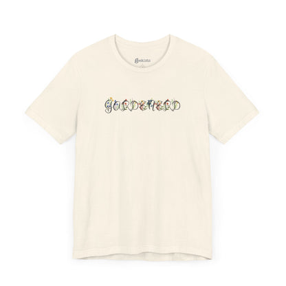 Natural-4XL T-Shirt Gardenerd Unisex T-Shirt – Funny Garden Nerd Shirt with Watercolor Floral Design | Made in USA | Free Shipping