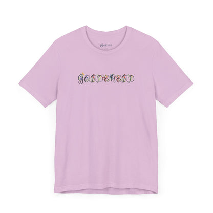 Lilac-4XL T-Shirt Gardenerd Unisex T-Shirt – Funny Garden Nerd Shirt with Watercolor Floral Design | Made in USA | Free Shipping