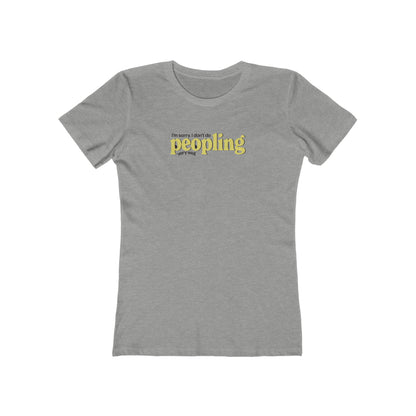 Peopling Funny Introvert Women's T-Shirt in Solid White