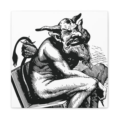 Belphégor from Dictionnaire Infernal 1863 — Victorian gothic sloth demon engraving canvas wall art | variant