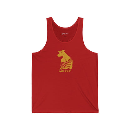 Mutty Dog Unisex Tank Top – Funny Dog Graphic Muscle Tee for Summer Nerds | Made in USA