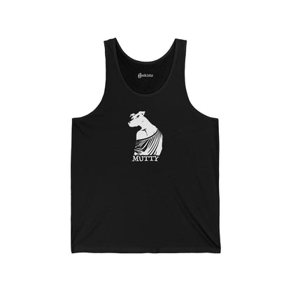 Mutty Dog Unisex Tank Top – Funny Dog Graphic Muscle Tee for Summer Nerds | Made in USA