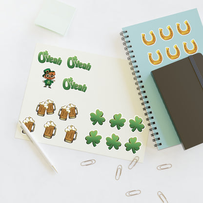 Find the Leprechaun Mini Stickers | Small St. Patrick’s Day Vinyl Decals | Shamrock Sticker Set